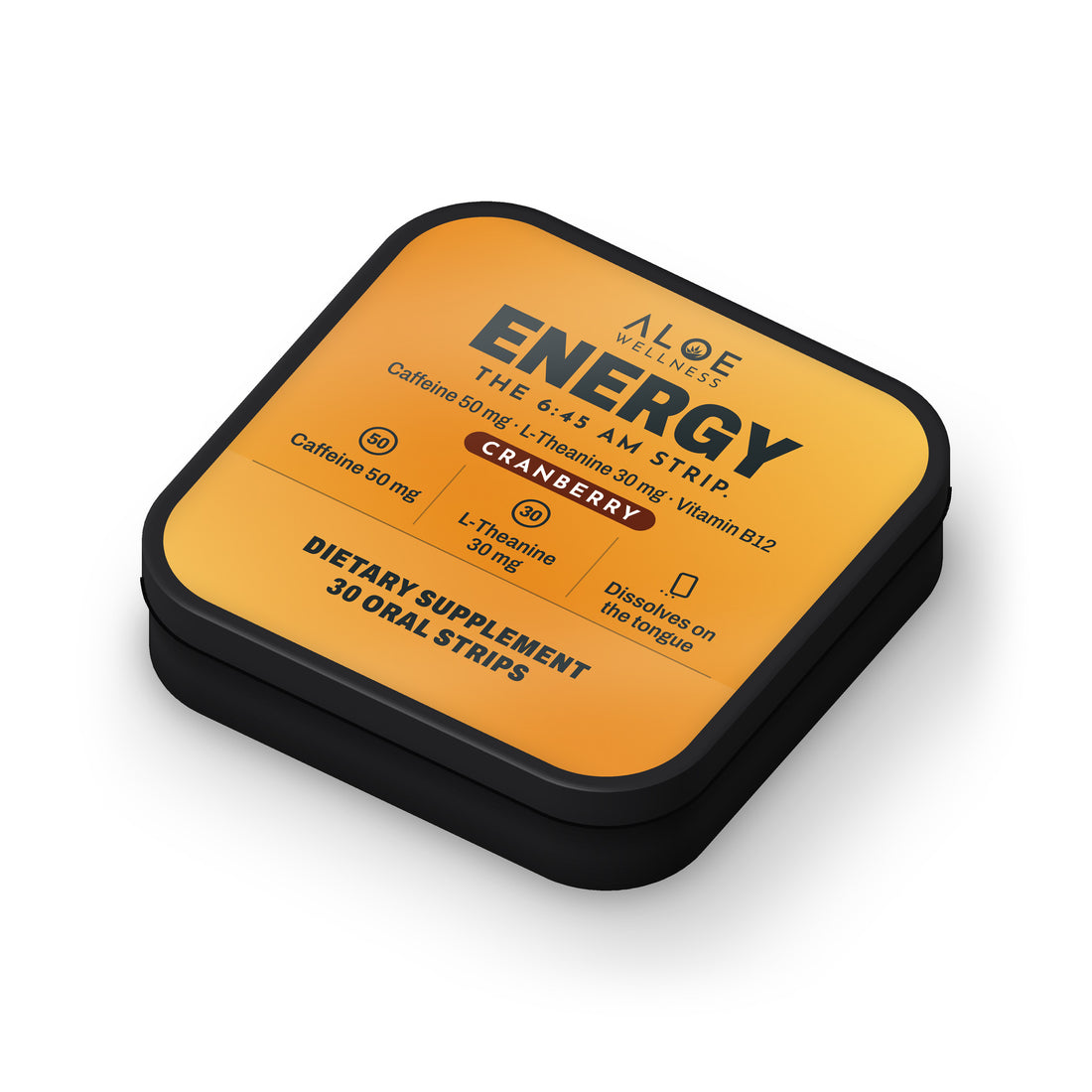 Energy Strips by ALOE Wellness, tin front