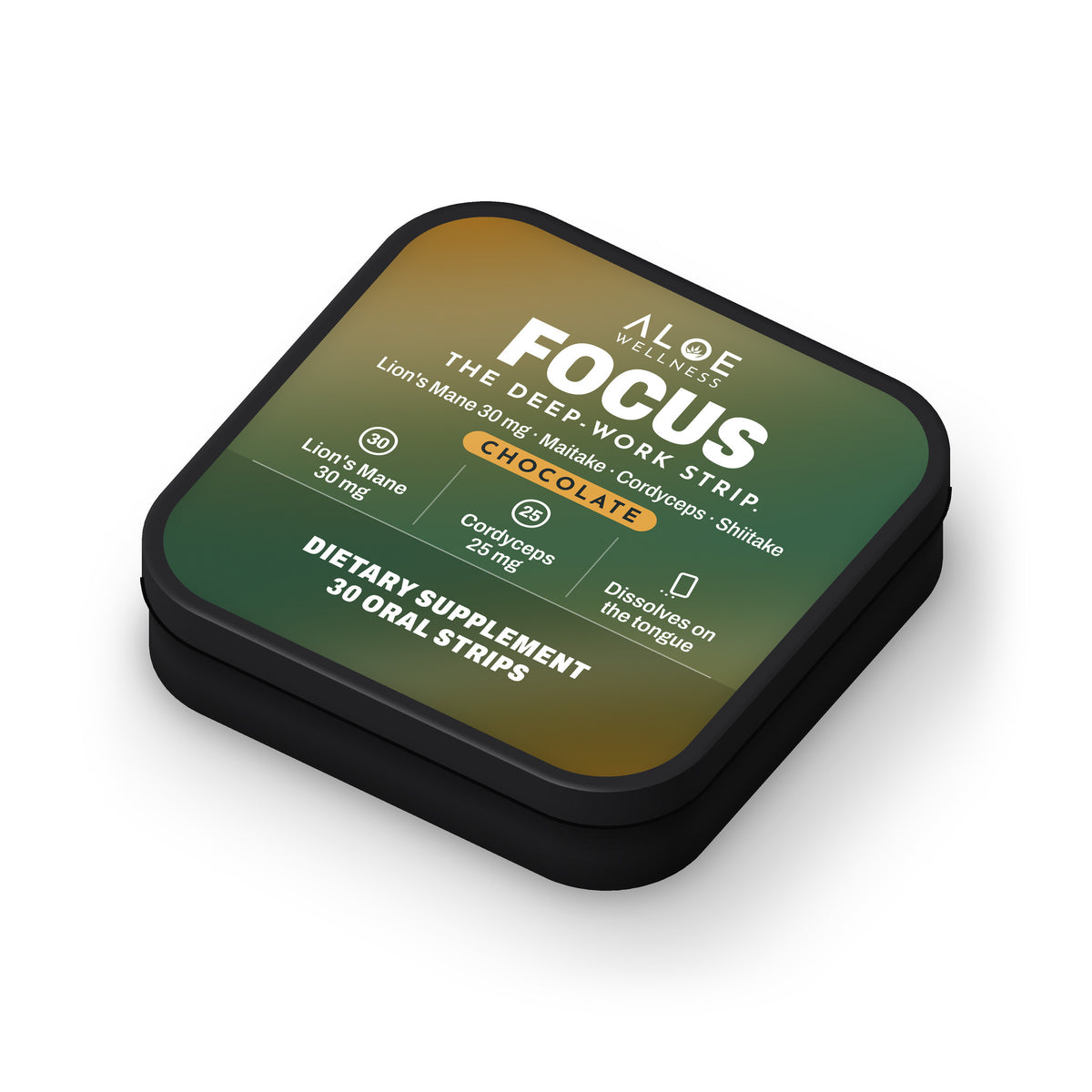 Focus Strips by ALOE Wellness, tin angle