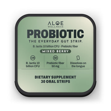 Probiotic Strips by ALOE Wellness, tin front