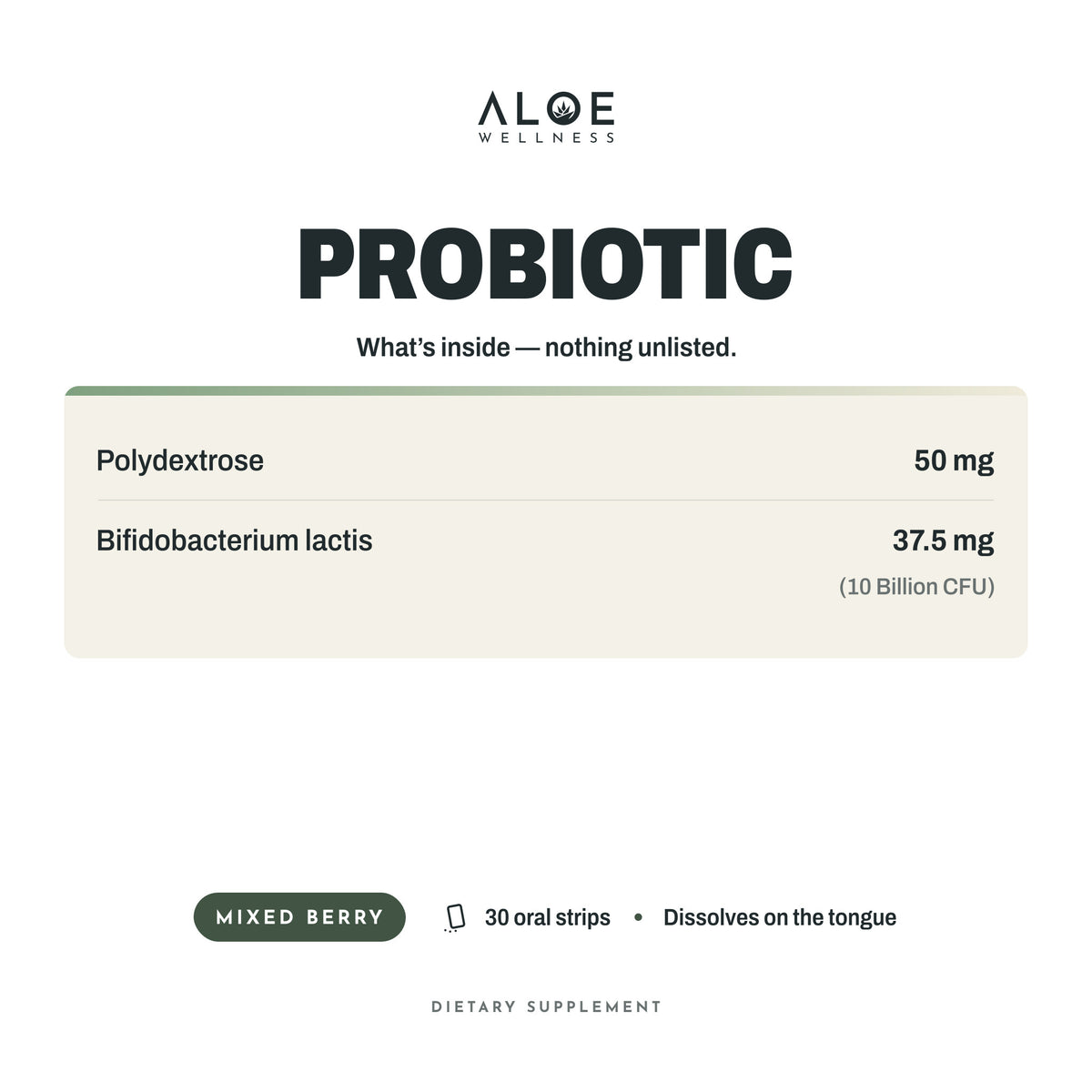 Probiotic Strips: what's inside