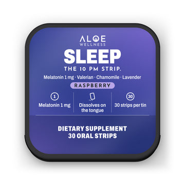Sleep Strips by ALOE Wellness, tin front